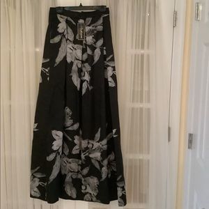 Elegant black and silver maxi skirt